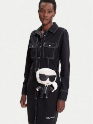 KARL LAGERFELD Torebka A3W30186 Czarny. Czarne listonoszki KARL LAGERFELD, bez wzorów, ze skóry, bez dodatków. Za 1,299.00 zł.