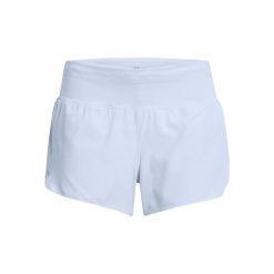 Krótkie spodenki damskie Under Armour Launch Pro. Niebieskie szorty Under Armour, bez wzorów, sportowe. Za 258.50 zł.