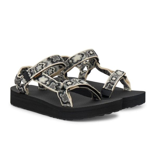 Sandały TEVA W MIDFORM UNIVER Czarny. Brązowe sandały Teva, bez wzorów, z tkaniny, bez obcasa, bez zapięcia. Za 293.99 zł.