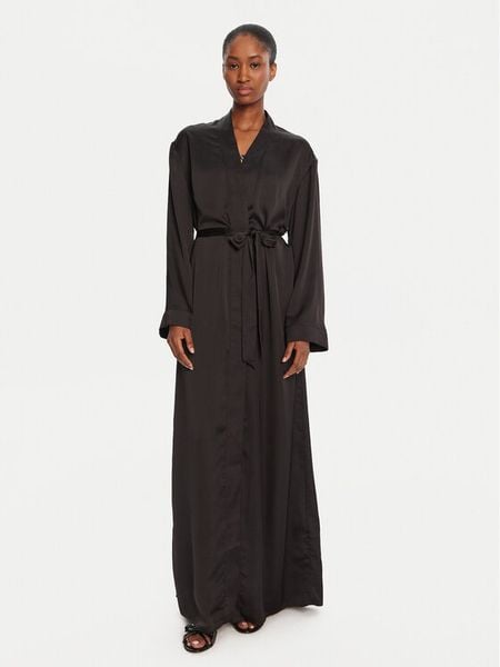 Guess Szlafrok O5BX06 WH9C2 Czarny. Czarne szlafroki damskie Guess, xl, z aplikacjami, z syntetyku, bez ramiączek. Za 419.99 zł.