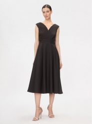 Rinascimento Sukienka koktajlowa CFC0116143003 Czarny Regular Fit. Czarne sukienki Rinascimento, s, bez wzorów, z syntetyku, wizytowe, bez kołnierzyka, bez ramiączek. Za 349.99 zł.