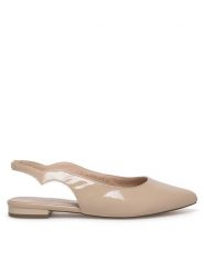 Sergio Bardi Baleriny WFA1572-21Z-SB Beżowy. Brązowe baleriny Sergio Bardi, bez wzorów, z lakierowanej skóry, bez obcasa, bez zapięcia. Za 299.99 zł.