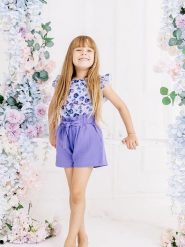 Walkiddy Szorty w kolorze fioletowym rozmiar: 116. Różowe szorty Walkiddy, bez wzorów, z bawełny. Za 107.37 zł.