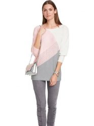 Heine Sweter w kolorze jasnoróżowo-jasnoszarym rozmiar: W36/L38. Różowe swetry Heine, l, bez wzorów, bez ramiączek. Za 78.84 zł.