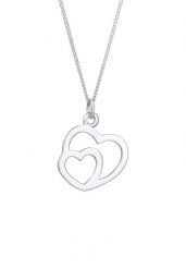 Elli Damski wisiorek serce proste połączone w srebrze 925 Sterling Silver Naszyjniki 1 ct. Szare naszyjniki Elli, z materiału, srebrne. Za 248.99 zł.