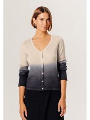 Rodier Wełniany kardigan w kolorze beżowo-antracytowym rozmiar: M. Brązowe swetry Rodier, m, bez wzorów, z wełny, klasyczne, bez ramiączek. Za 339.37 zł.