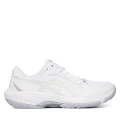 Buty halowe Asics. Białe buty treningowe ASICS, bez wzorów, bez zapięcia. Za 369.99 zł.