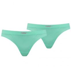 Figi Damskie 907632 Micro Mesh (zestaw 2 Sztuk). Brązowe figi Puma, bez wzorów, z elastanu, z obniżonym stanem. Za 29.99 zł.