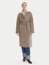 Weekend Max Mara Płaszcz wełniany Resina 2525016031 Brązowy Regular Fit. Brązowe płaszcze Weekend Max Mara, na zimę, bez wzorów, z wełny, bez kaptura. Za 3,299.00 zł.
