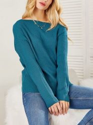 LA Angels Sweter w kolorze niebieskim rozmiar: M. Niebieskie swetry LA Angels, m, bez wzorów, z bawełny, bez ramiączek. Za 145.26 zł.