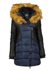 Maison Montaigne Parka "Ausmai" w kolorze granatowym rozmiar: XL. Niebieskie płaszcze Maison Montaigne, xl, z aplikacjami, bez kaptura. Za 275.40 zł.