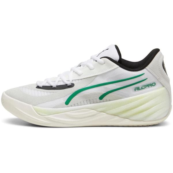 Buty sportowe Puma All Pro NITRO. Białe buty sportowe lifestyle Puma, bez wzorów, bez zapięcia, na fitness i siłownię. W wyprzedaży za 390.00 zł.