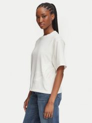 HUGO T-Shirt Duslant 50570677 Biały Oversize. Białe t-shirty Hugo, m, bez wzorów, z bawełny, bez kołnierzyka, bez ramiączek. Za 349.99 zł.