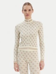 Guess Bluza V5BP08 K2000 Beżowy Slim Fit. Brązowe bluzy bez kaptura Guess, l, z aplikacjami, z syntetyku, bez kaptura. Za 299.99 zł.