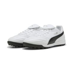 Buty piłkarskie unisex KING LIGA TT PUMA. Białe buty do biegania Puma, bez wzorów, bez zapięcia, do biegania. Za 429.00 zł.