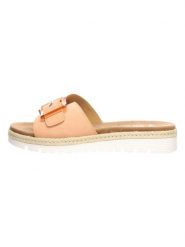 Ara Shoes Skórzane klapki w kolorze pomarańczowym rozmiar: 36. Pomarańczowe klapki Ara Shoes, bez wzorów, klasyczne, z otwartym noskiem, bez obcasa, bez zapięcia. Za 138.21 zł.