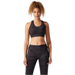 Biustonosz sportowy damski Asics Piping GPX Bra. Czarne biustonosze sportowe ASICS, bez wzorów, z poliesteru, na fitness i siłownię. Za 129.99 zł.