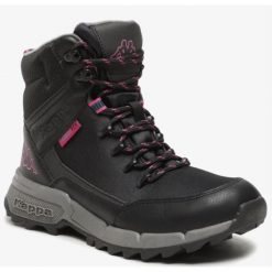 Trapery Damskie Kappa. Czarne traperki Kappa, bez wzorów, bez obcasa, bez zapięcia. Za 162.99 zł.