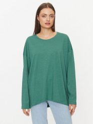 Noisy May Bluzka Mathilde 27026082 Zielony Loose Fit. Zielone bluzki Noisy May, m, bez wzorów, z bawełny, bez kołnierzyka, bez ramiączek. Za 59.99 zł.