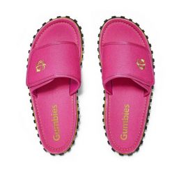 Klapki damskie GUMBIES STRIDER SLIDE WOMEN. Czerwone klapki Gumbies, bez wzorów, bez obcasa, bez zapięcia. Za 89.99 zł.