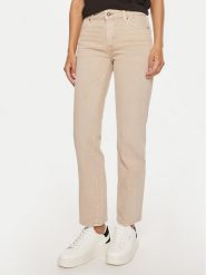 Guess Jeans Jeansy W4YA98 D5E71 Beżowy Straight Fit. Brązowe jeansy Guess Jeans, z aplikacjami, z bawełny. Za 219.99 zł.
