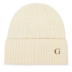 Czapka Guess. Białe czapki zimowe Guess, z aplikacjami. Za 159.99 zł.