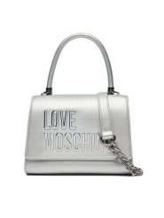 LOVE MOSCHINO Torebka JC4024PP1MKD196B Srebrny. Szare torebki klasyczne Love Moschino, bez wzorów, ze skóry, bez dodatków. Za 559.99 zł.