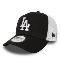 Czapka z daszkiem damska Los Angeles Dodgers MLB Clean Cap. Czarne czapki z daszkiem New Era, bez wzorów, z bawełny, sportowe. Za 129.99 zł.