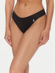 Polo Ralph Lauren Stringi 4P0511 Czarny. Czarne stringi Polo Ralph Lauren, bez wzorów, z bawełny. Za 79.99 zł.