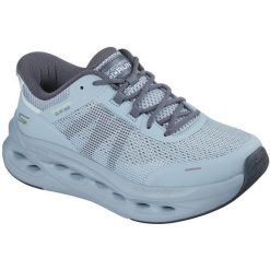 Buty sportowe damskie Skechers Max Cushioning Glide step A. Szare buty sportowe lifestyle Skechers, bez wzorów, sportowe, bez zapięcia. Za 590.00 zł.