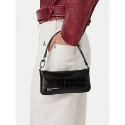 Torebka Karl Lagerfeld Jeans. Czarne torebki klasyczne Karl Lagerfeld Jeans, bez wzorów, z jeansu, klasyczne, bez dodatków. Za 429.99 zł.
