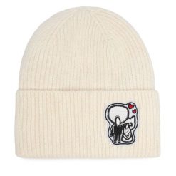 Czapka KARL LAGERFELD. Białe czapki zimowe KARL LAGERFELD, bez wzorów. Za 299.99 zł.