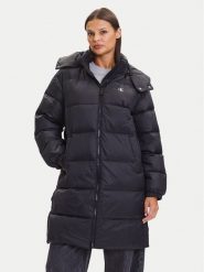 Calvin Klein Jeans Płaszcz zimowy Essential LV047D502G Czarny Regular Fit. Czarne płaszcze Calvin Klein Jeans, na zimę, xs, bez wzorów, z jeansu, bez kaptura. Za 929.99 zł.