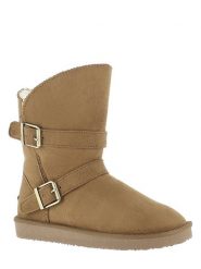 ISLAND BOOT Botki zimowe "Candace" w kolorze jasnobrązowym rozmiar: 38. Brązowe botki Island Boot, bez wzorów, z materiału, bez obcasa, bez zapięcia. Za 142.53 zł.