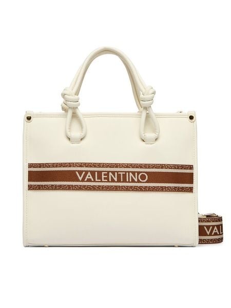 Valentino Torebka Aella VBS9ZW04 Biały. Białe torebki klasyczne Valentino, bez wzorów, ze skóry, bez dodatków. Za 491.99 zł.