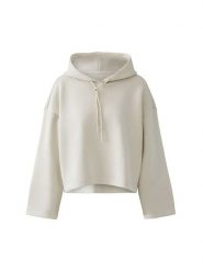 Oui Bluza w kolorze kremowym rozmiar: 40. Brązowe bluzy z kapturem Oui, bez wzorów, z kapturem. Za 205.45 zł.