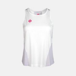 SPEZIA Technical Tank Top – lekki, oddychający i szybkoschnący. Białe topy IZAS, bez wzorów, casualowe, bez kołnierzyka, bez ramiączek. Za 139.09 zł.