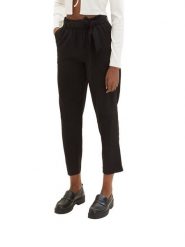 Tom Tailor Denim Spodnie materiałowe 1035436 Czarny. Czarne spodnie materiałowe TOM TAILOR DENIM, bez wzorów, z denimu. Za 69.99 zł.