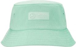 Czapka Bucket Mercedes Mapf1 Fw Retro Cord, miętowo-zielona. Zielone czapki z daszkiem Erima, na lato, bez wzorów, z materiału, eleganckie. Za 182.99 zł.