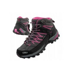 Buty damskie trekkingowe CMP Rigel wodoodporne. Czarne buty trekkingowe CMP, z materiału, bez zapięcia. Za 422.16 zł.
