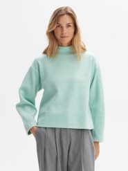 OPUS Bluza "Gneeli" w kolorze miętowym rozmiar: 44. Niebieskie bluzy Opus, bez wzorów, z bawełny, bez kaptura. Za 136.78 zł.