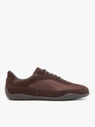 Bordowe półbuty sportowe. Czerwone buty sportowe lifestyle Ryłko, bez wzorów, ze skóry, klasyczne, z okrągłym noskiem, bez zapięcia. Za 499.99 zł.