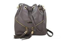 Worek skórzany boho BARBERINI'S 977-3 szary. Szare shopper bag Barberinis, bez wzorów, ze skóry, biznesowe, bez dodatków. Za 219.99 zł.
