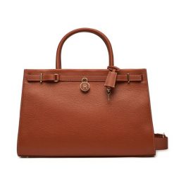 Torebka Tommy Hilfiger. Brązowe torebki klasyczne Tommy Hilfiger, bez wzorów, bez dodatków. Za 969.99 zł.