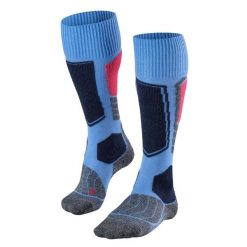 Podkolanówki damskie Falke SK1. Niebieskie skarpetki Falke, bez wzorów, z jedwabiu. Za 189.00 zł.