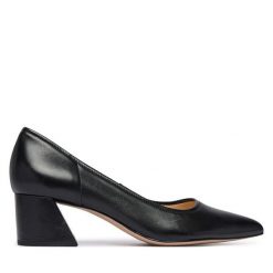 Czółenka HÖGL. Czarne czółenka Högl, bez wzorów, bez obcasa, bez zapięcia. Za 739.99 zł.