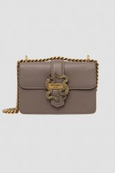 JUST CAVALLI Torebka damska w kolorze taupe Iconic Snakes Style 8. Brązowe kopertówki Just Cavalli, bez wzorów, ze skóry ekologicznej, bez dodatków. W wyprzedaży za 558.99 zł.