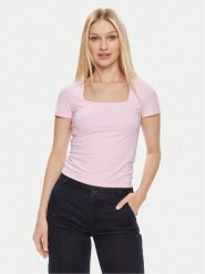 Noisy May T-Shirt Mik 27029540 Różowy Slim Fit. Czerwone t-shirty Noisy May, m, bez wzorów, z bawełny, bez kołnierzyka, bez ramiączek. Za 69.99 zł.
