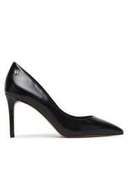 Tommy Hilfiger Szpilki Essential Pointed Pump FW0FW09362 Czarny. Czarne szpilki Tommy Hilfiger, bez wzorów, ze skóry, bez obcasa, na szpilce, bez zapięcia. Za 569.99 zł.