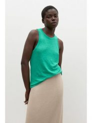 Ecoalf Top w kolorze zielonym rozmiar: S. Zielone topy Ecoalf, s, bez wzorów, z bawełny, bez kołnierzyka, bez ramiączek. Za 48.50 zł.